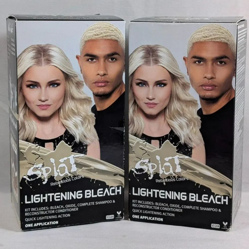 Splat Lightening Bleach Hair Bleaching Kit 2-Pack LOT Quick Action Vegan NEW